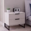 SWIFT Emerson Ready Assembled 2 Drawer Side Table 2 SWIFT Emerson Ready Assembled 2 Drawer Side Table -Home Comprehensive VM97G SQ1 0000000053 STONE RSr