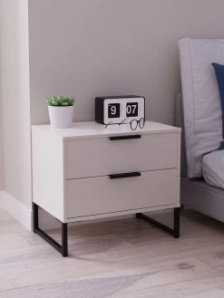 SWIFT Emerson Ready Assembled 2 Drawer Side Table