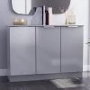 SWIFT Adair Ready Assembled 3 Door Sideboard -Home Comprehensive VM9B1 SQ1 0000000563 GREY GLOSS RSr