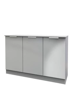 SWIFT Adair Ready Assembled 3 Door Sideboard 10 SWIFT Adair Ready Assembled 3 Door Sideboard -Home Comprehensive VM9B1 SQ3 0000000563 GREY GLOSS SLa