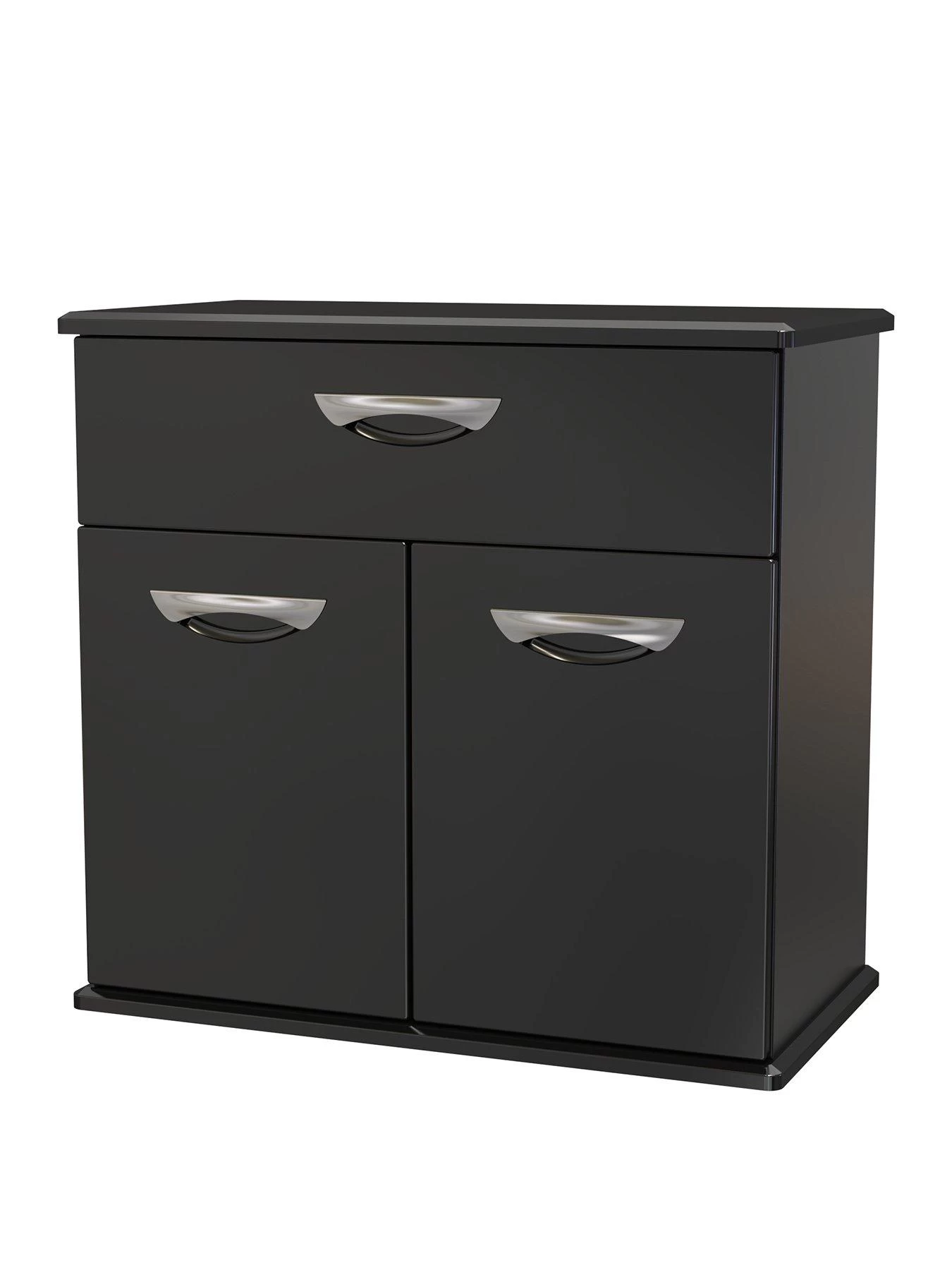 SWIFT Neptune Ready Assembled High Gloss Compact Sideboard - Black 5 SWIFT Neptune Ready Assembled High Gloss Compact Sideboard - Black - Image 3