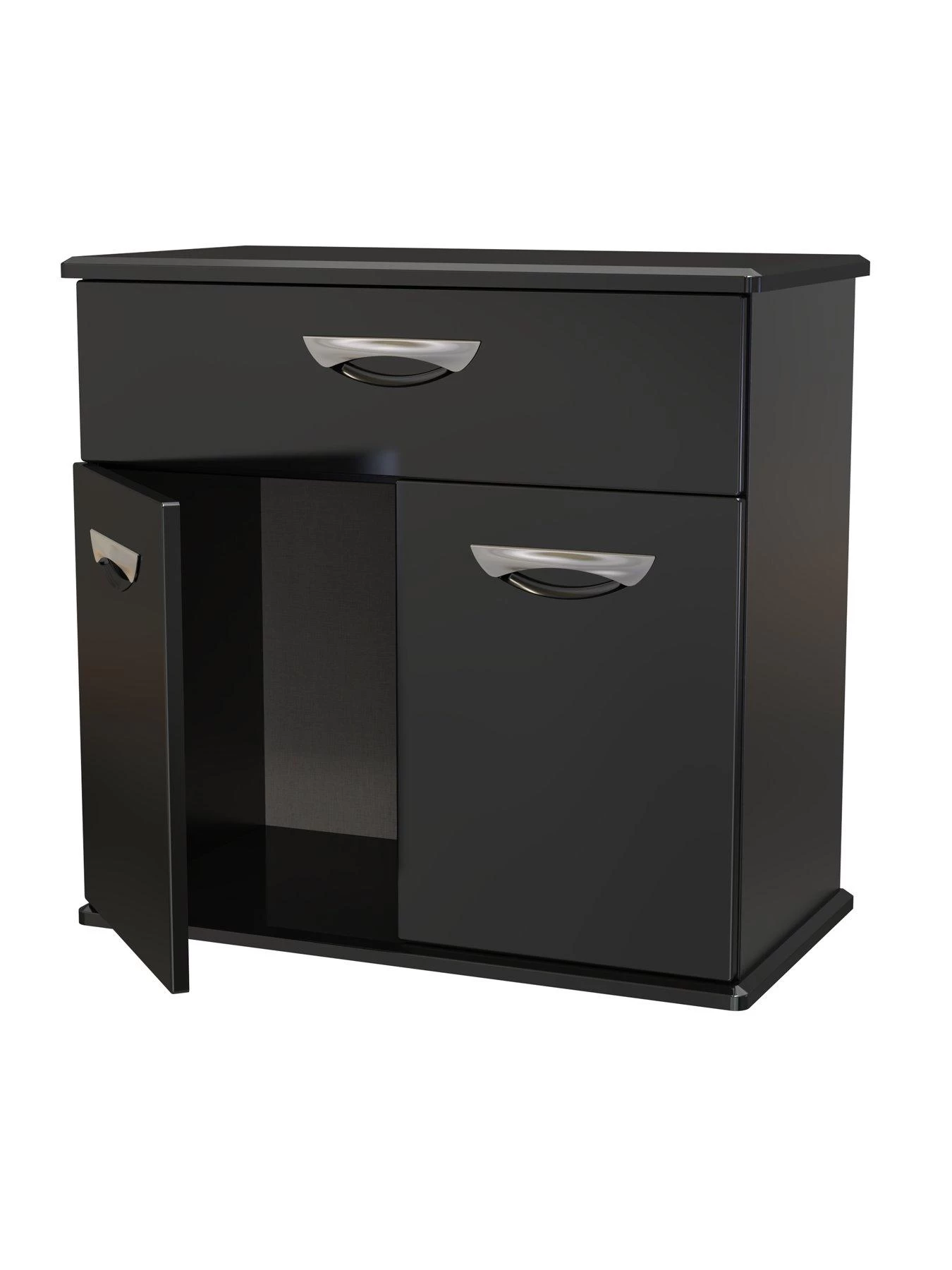 SWIFT Neptune Ready Assembled High Gloss Compact Sideboard - Black 8 SWIFT Neptune Ready Assembled High Gloss Compact Sideboard - Black - Image 6