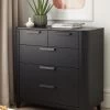 Carina 2 + 3 Drawer Chest - Black -Home Comprehensive VMD8U SQ1 0000000004 BLACK RSr