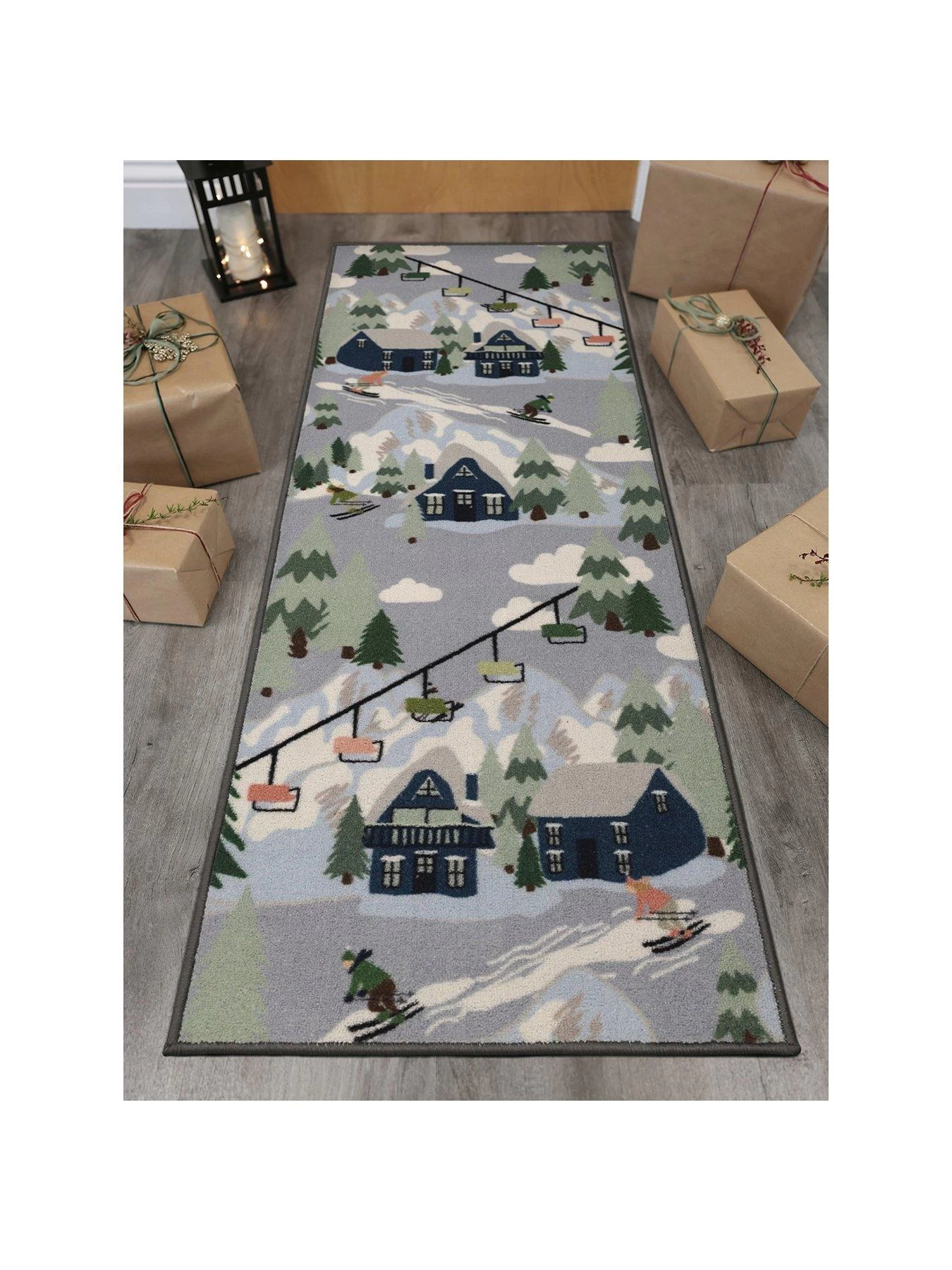 Christmas Ski Lodge Runner 3 Christmas Ski Lodge Runner