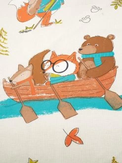 Catherine Lansfield Woodland Adventure 66x72 Inch Reversible Eyelet Curtains -Home Comprehensive VMRKV SQ5 0000000013 WHITE SLd2