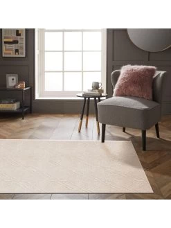Esselle Blenheim 100% Cream Diamond Rug -Home Comprehensive VNGE7 SQ3 0000000003 NATURAL SLd