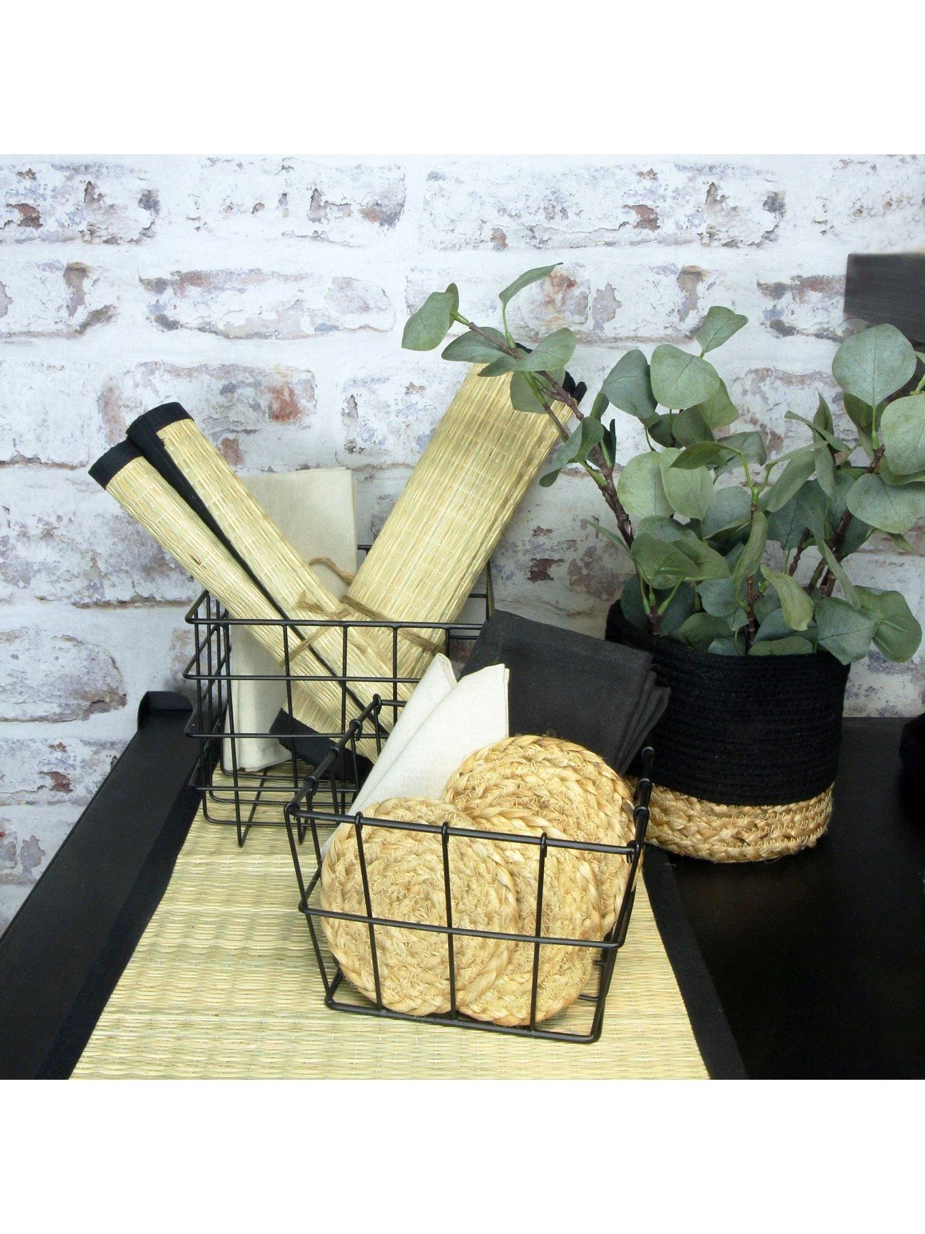 Esselle Addiscombe Set Of 2 Nested Metal Black Square 6 Esselle Addiscombe Set Of 2 Nested Metal Black Square - Image 4