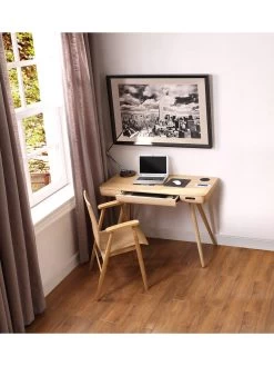 Jual San Francisco Smart Desk With Wireless Charging And Bluetooth Speakers - Oak -Home Comprehensive VNGT2 SQ3 0000000006 OAK SLd