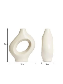 Very Home Sculptural Vase -Home Comprehensive VNMB9 SQ4 0000000067 CREAM SLd2