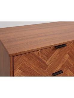 Lloyd Pascal Chevron 6 Drawer Chest With Metal Legs -Home Comprehensive VNOFY SQ4 0000000143 BROWN SLd