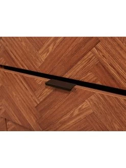 Lloyd Pascal Chevron 6 Drawer Chest With Metal Legs -Home Comprehensive VNOFY SQ6 0000000143 BROWN SLd2