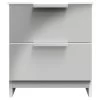 SWIFT Adair Ready Assembled 2 Drawer Bedside Cabinet -Home Comprehensive VNOGD SQ2 0000000563 GREY GLOSS SLf
