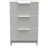 SWIFT Adair Ready Assembled 3 Drawer Bedside Cabinet 2 SWIFT Adair Ready Assembled 3 Drawer Bedside Cabinet -Home Comprehensive VNOGJ SQ2 0000000563 GREY GLOSS SLf