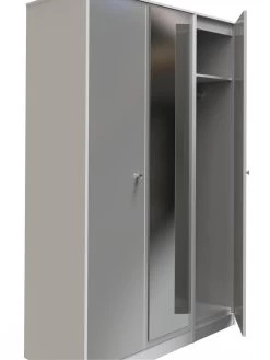 SWIFT Verity Part Assembled 3 Door Mirrored Wardrobe -Home Comprehensive VNOGQ SQ6 0000000563 GREY GLOSS SLd2