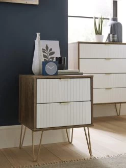 SWIFT Andie Ready Assembled 2 Drawer Bedside Cabinet