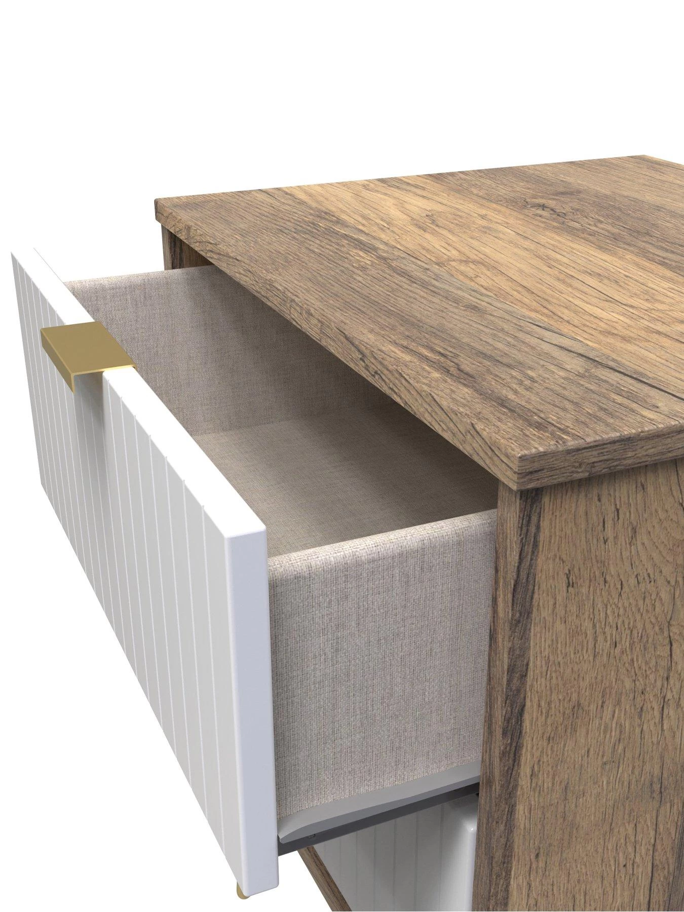 SWIFT Andie Ready Assembled 2 Drawer Bedside Cabinet 7 SWIFT Andie Ready Assembled 2 Drawer Bedside Cabinet - Image 5