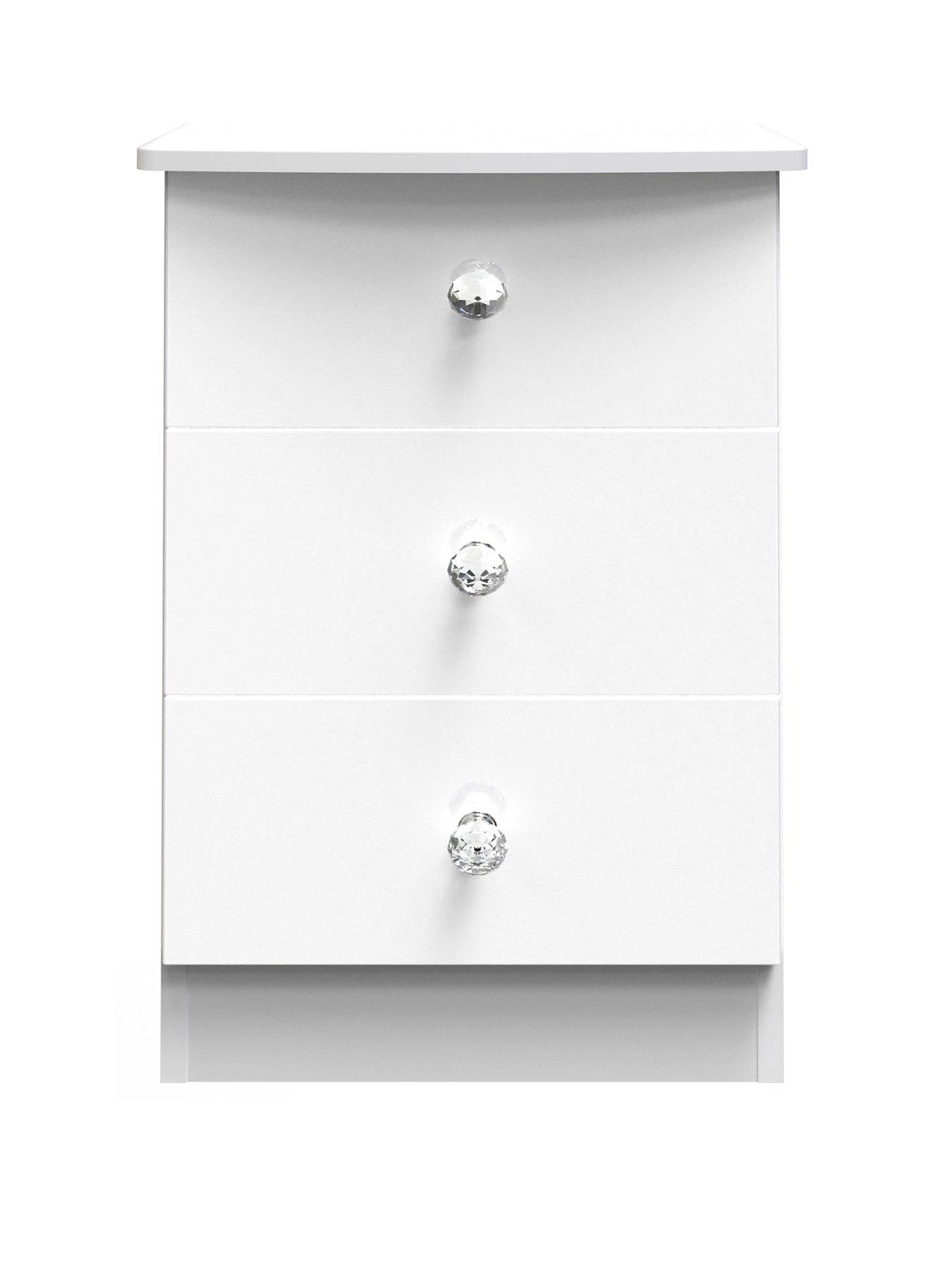 SWIFT Lumiere Ready Assembled 3 Drawer Bedside Cabinet With Led Lights 3 SWIFT Lumiere Ready Assembled 3 Drawer Bedside Cabinet With Led Lights