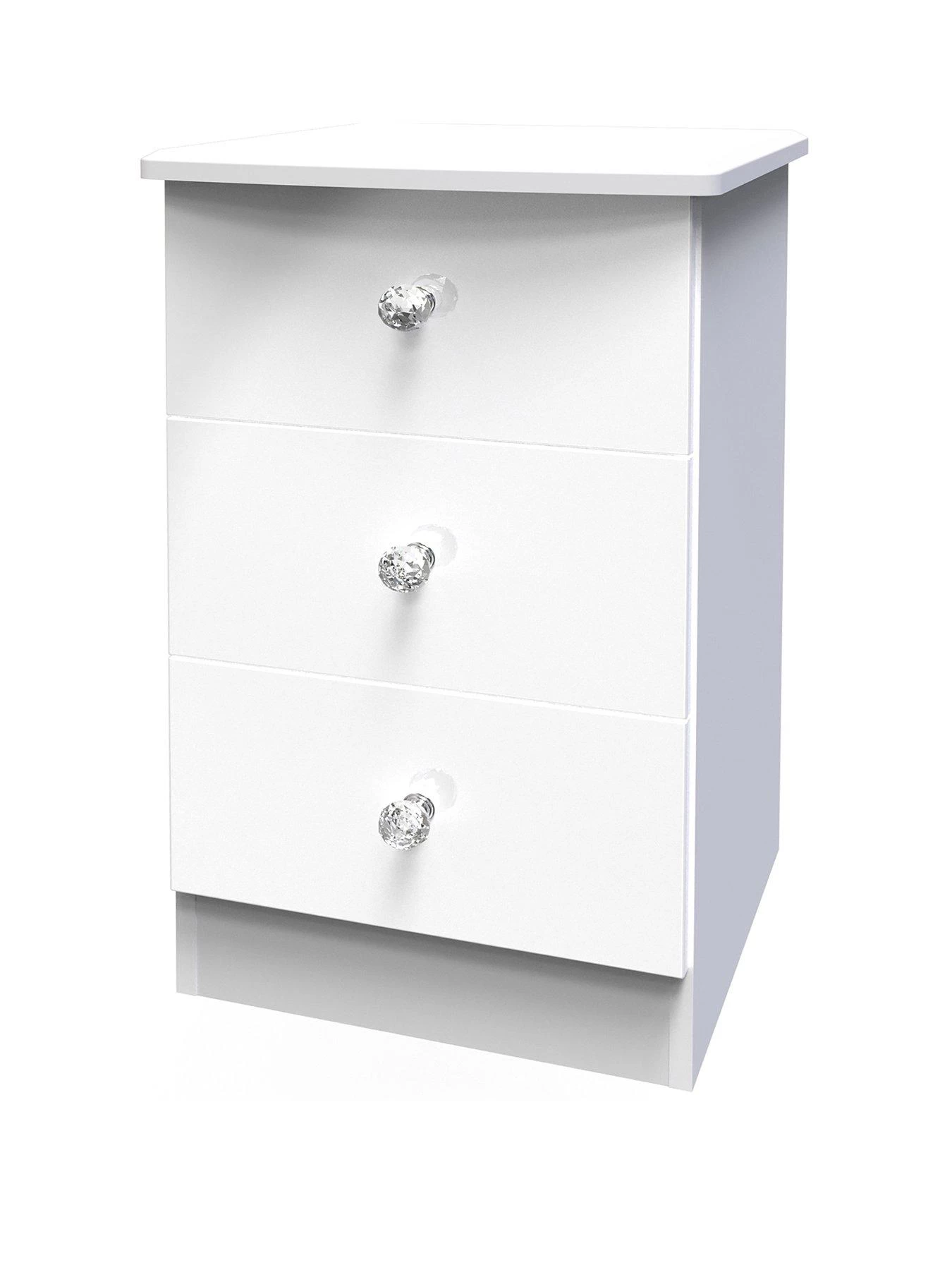 SWIFT Lumiere Ready Assembled 3 Drawer Bedside Cabinet With Led Lights 4 SWIFT Lumiere Ready Assembled 3 Drawer Bedside Cabinet With Led Lights - Image 2