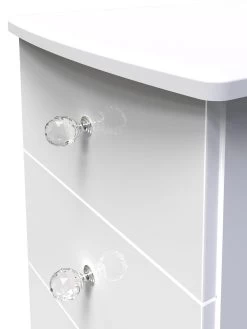 SWIFT Lumiere Ready Assembled 3 Drawer Bedside Cabinet With Led Lights 9 SWIFT Lumiere Ready Assembled 3 Drawer Bedside Cabinet With Led Lights -Home Comprehensive VNOID SQ4 0000000559 WHITE GLOSS SLd