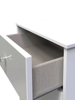 SWIFT Verity Ready Assembled 3 Drawer Bedside Cabinet -Home Comprehensive VNOIL SQ5 0000000563 GREY GLOSS SLd1