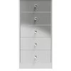 SWIFT Verity Ready Assembled 5 Drawer Tallboy -Home Comprehensive VNOIM SQ2 0000000563 GREY GLOSS SLf