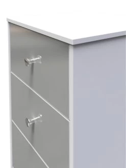 SWIFT Verity Ready Assembled 5 Drawer Tallboy -Home Comprehensive VNOIM SQ4 0000000563 GREY GLOSS SLd