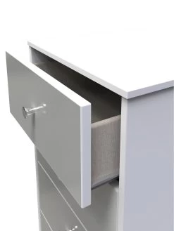 SWIFT Verity Ready Assembled 5 Drawer Tallboy -Home Comprehensive VNOIM SQ5 0000000563 GREY GLOSS SLd1