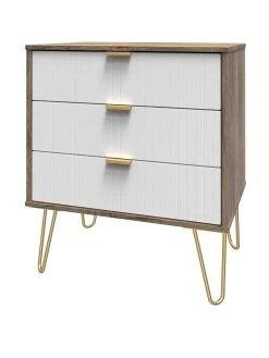 SWIFT Andie Ready Assembled 3 Drawer Chest -Home Comprehensive VNOIY SQ3 0000000013 WHITE SLa