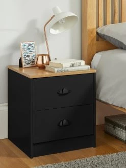 Lloyd Pascal Henley 2 Draw Bedside With Cup Handles