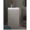 SWIFT Lumiere Ready Assembled 4 Drawer Deep Chest With Led Lights -Home Comprehensive VNOJS SQ2 0000000559 WHITE GLOSS SLf