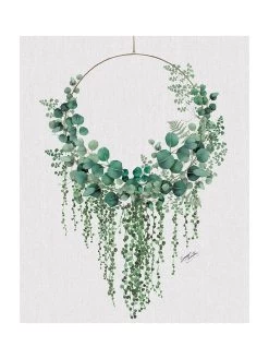 The Art Group Eucalypsus Hoop Canvas -Home Comprehensive VNTLK SQ3 0000000047 GREEN SLd