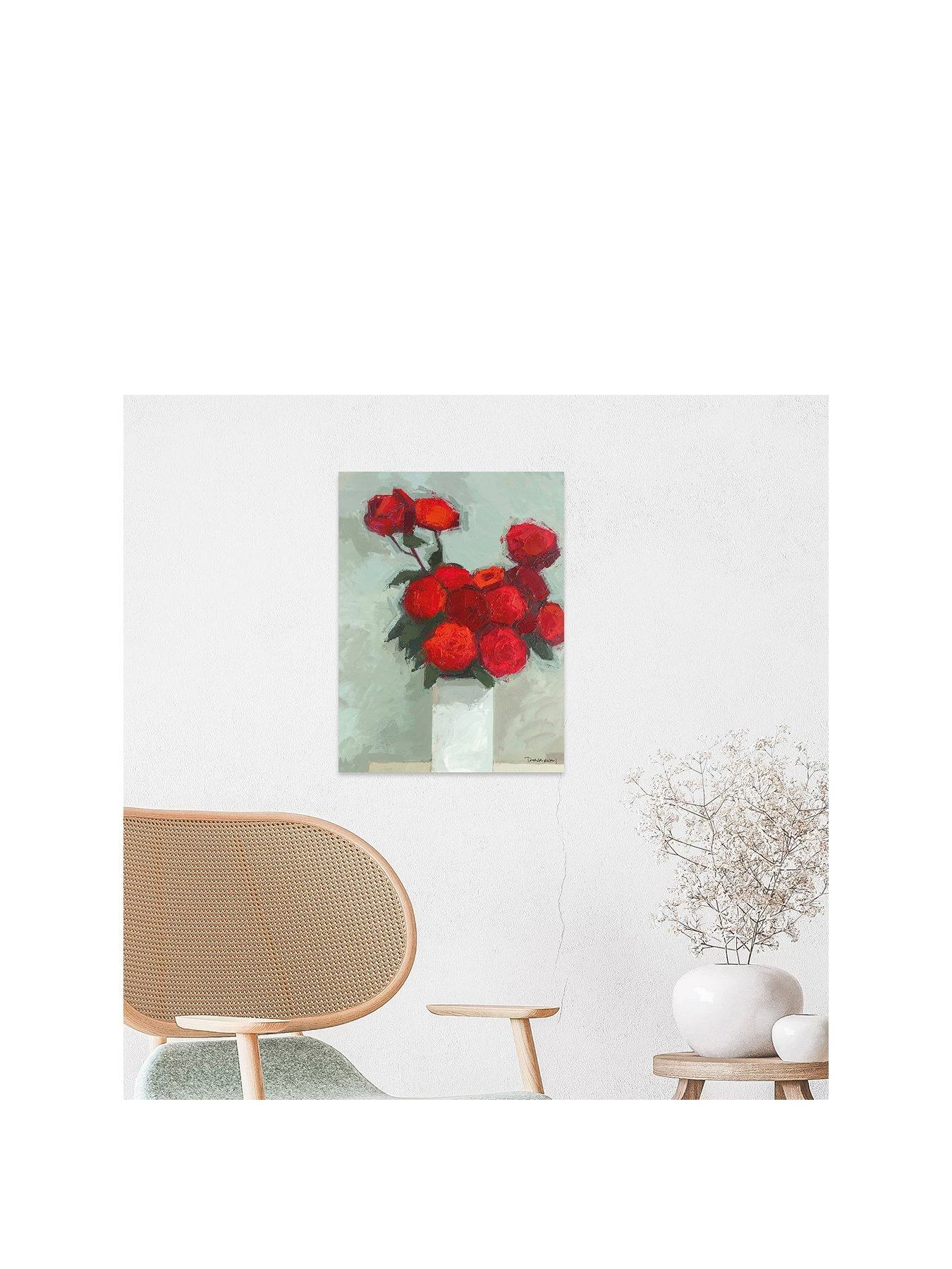 The Art Group Roses & Yarrow Ii Canvas 3 The Art Group Roses & Yarrow Ii Canvas