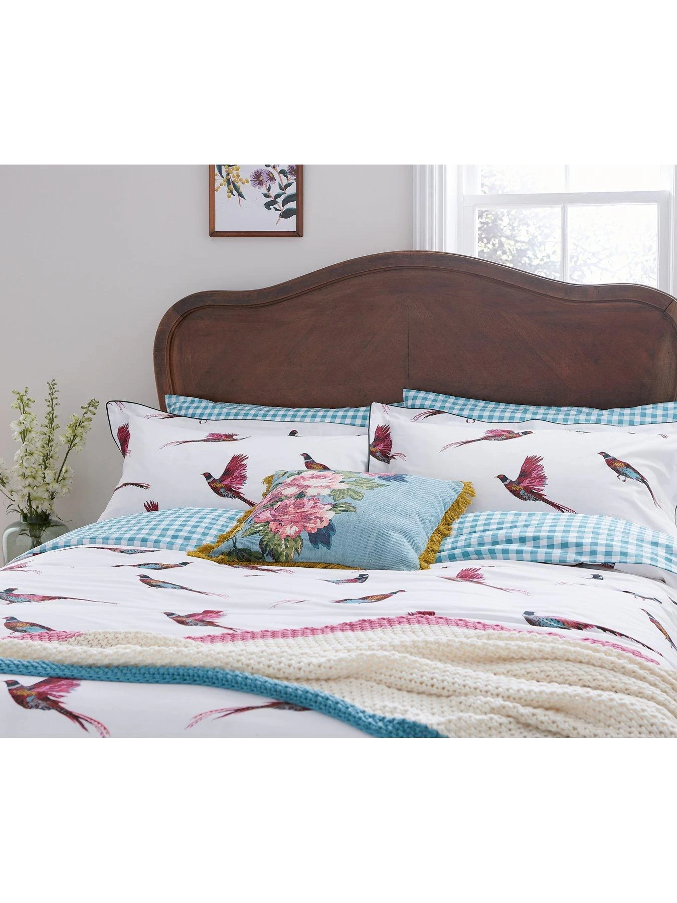 Joules Patterdale Pheasants 100% Cotton Percale Duvet Cover Set 5 Joules Patterdale Pheasants 100% Cotton Percale Duvet Cover Set - Image 3