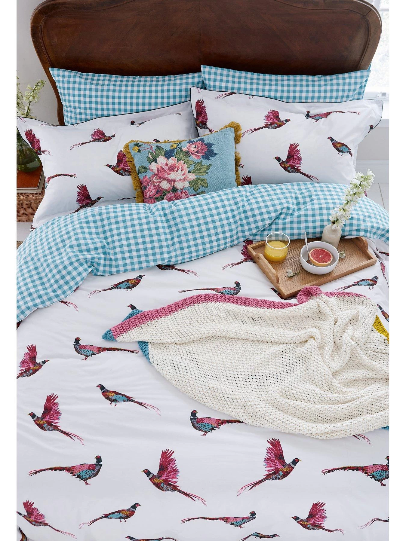 Joules Patterdale Pheasants 100% Cotton Percale Duvet Cover Set 6 Joules Patterdale Pheasants 100% Cotton Percale Duvet Cover Set - Image 4
