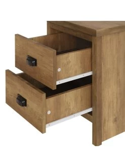 GFW Boston 2 Drawer Bedside Chest - Oak -Home Comprehensive VNZXN SQ4 0000000006 OAK SLd