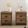 GFW Set Of 2 Boston Bedside Chests - Oak -Home Comprehensive VNZXO SQ1 0000000006 OAK RSr