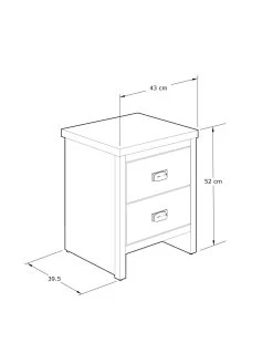 GFW Set Of 2 Boston Bedside Chests - Oak -Home Comprehensive VNZXO SQ7 0000000006 OAK DGy