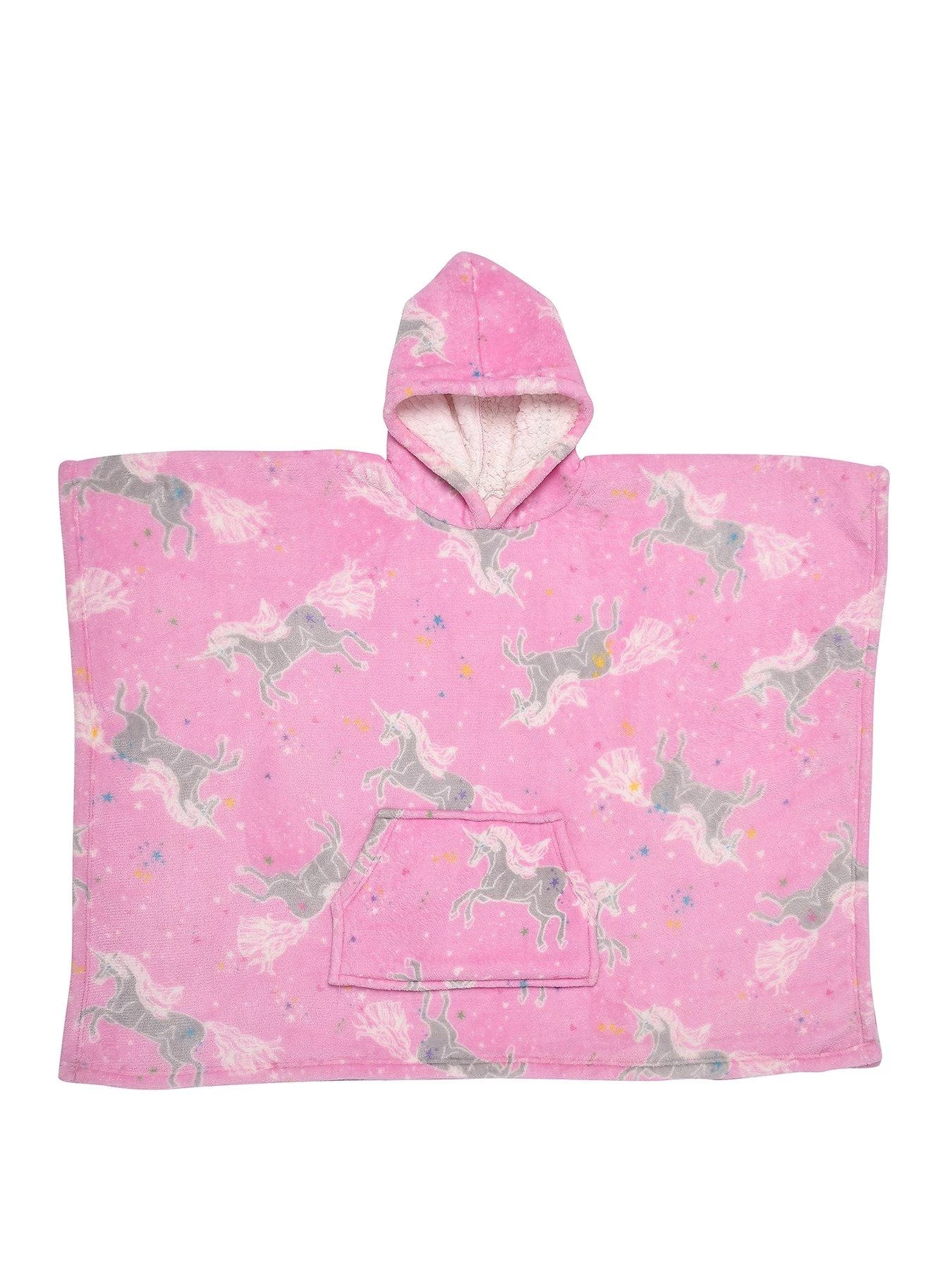 Bedlam Unicorn Pink Fleece Poncho 4 Bedlam Unicorn Pink Fleece Poncho - Image 2