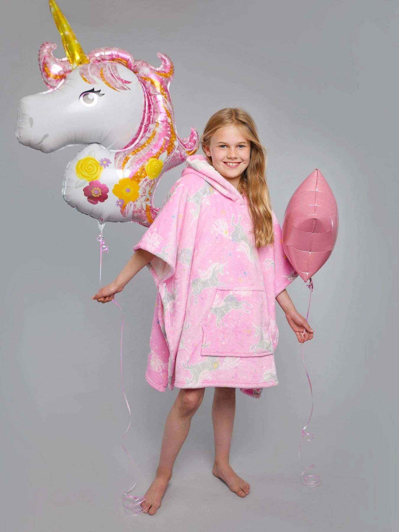 Bedlam Unicorn Pink Fleece Poncho 5 Bedlam Unicorn Pink Fleece Poncho - Image 3