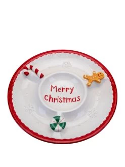Very Home Ceramic Serving Plate - Merry Christmas