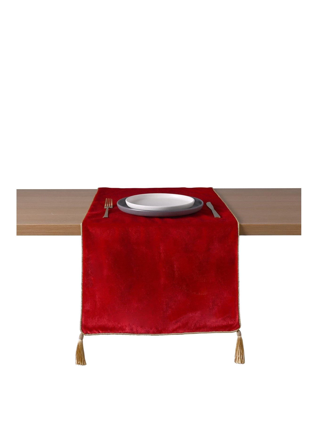 Very Home Christmas Red Table Runner 3 Very Home Christmas Red Table Runner