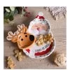 Very Home Ceramic Santa And Reindeer Christmas Eve Treat Plate -Home Comprehensive VOLEY SQ1 0000000029 MULTI SLf
