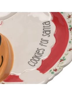 Very Home Ceramic Santa And Reindeer Christmas Eve Treat Plate -Home Comprehensive VOLEY SQ3 0000000029 MULTI SLd1