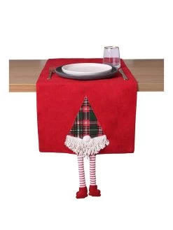 Very Home Gonk Christmas Table Runner - Red