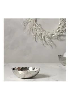 Very Home Set Of 2 Medium Decorative Silver Bowl