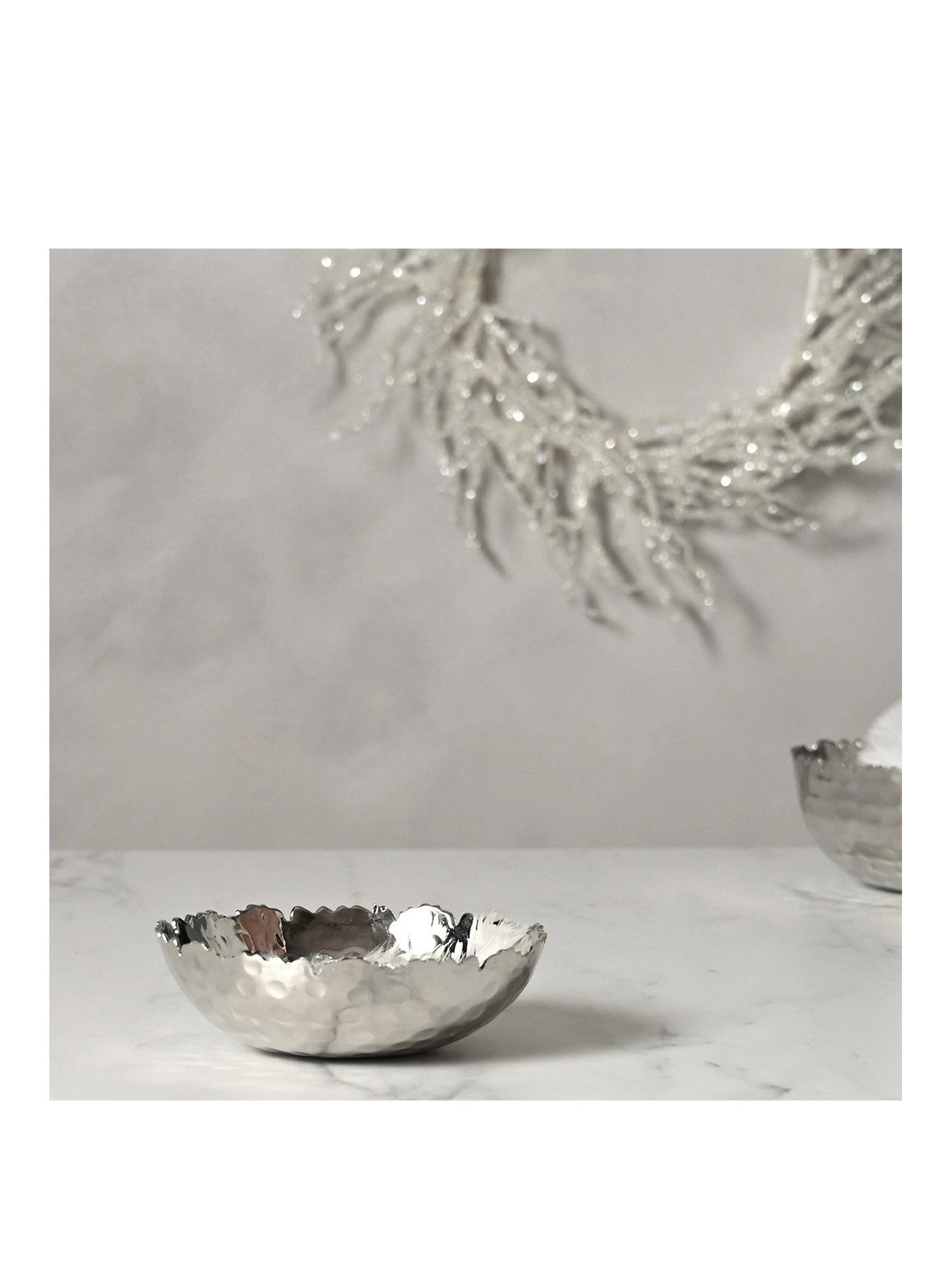 Very Home Set Of 2 Medium Decorative Silver Bowl 3 Very Home Set Of 2 Medium Decorative Silver Bowl