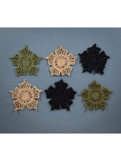 Esselle Naturelle Severn Jute Star Crochet Placemats – Set Of 2 -Home Comprehensive VOVNK SQ3 0000000099 N A SLd1