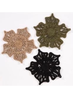 Esselle Naturelle Severn Jute Star Crochet Placemats – Set Of 2 -Home Comprehensive VOVNK SQ5 0000000099 N A SLd3