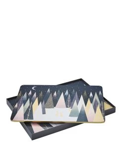 Sara Miller Set Of 4 Frosted Pines Placemats - 30.5 X 23 cm