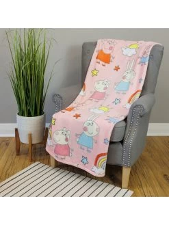 Peppa Pig Playful Rot Fleece Blanket - Multi